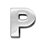 3/8" (10mm) Chrome Plated Charms P 3/8" (10mm)