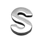 3/8" (10mm) Chrome Plated Charms S 3/8" (10mm)