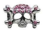 3/8" Skull Slider Charm Pink 3/8'' (10mm)
