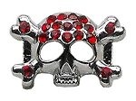 3/8" Skull Slider Charm Red 3/8'' (10mm)