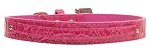 3/8" (10mm) Faux Croc Two Tier Collars Pink Large