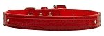 3/8" (10mm) Faux Croc Two Tier Collars Red Large