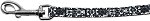 Fancy Black and White Nylon Ribbon Pet Leash 3/8 inch wide 4Ft Lsh