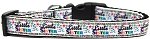 Little Sister Nylon Ribbon Dog Collar Medium Narrow