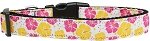 Pink and Yellow Hibiscus Flower Nylon Cat Collar