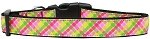 Lemondrop Plaid Nylon Cat Collar
