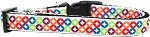 Bright Diamonds Nylon Ribbon Dog Collar Medium Narrow