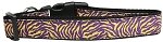 Purple and Yellow Tiger Stripes Nylon Cat Collar