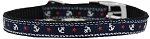 Anchors Nylon Dog Collar with classic buckle 3/8" Blue Size 10