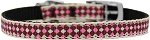 Pink Checkers Nylon Dog Collar with classic buckle 3/8" Size 10