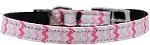Sweet Chevrons Nylon Dog Collar with classic buckle 3/8" Size 10