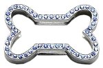 3/4" Slider Bone Charm Blue 3/4" (18mm)