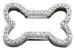 3/4" Slider Bone Charm Clear 3/4" (18mm)