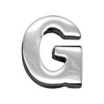 3/4" (18mm) Chrome Letter Sliding Charms G 3/4'' (18mm)