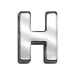 3/4" (18mm) Chrome Letter Sliding Charms H 3/4'' (18mm)