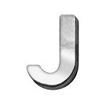 3/4" (18mm) Chrome Letter Sliding Charms J 3/4'' (18mm)