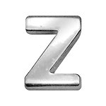 3/4" (18mm) Chrome Letter Sliding Charms Z 3/4'' (18mm)