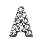3/4" (18mm) Clear Letter Sliding Charms A 3/4 (18mm)