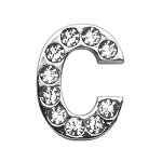 3/4" (18mm) Clear Letter Sliding Charms C 3/4 (18mm)