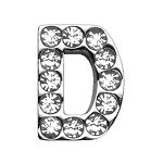 3/4" (18mm) Clear Letter Sliding Charms D 3/4 (18mm)