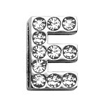 3/4" (18mm) Clear Letter Sliding Charms E 3/4 (18mm)