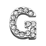 3/4" (18mm) Clear Letter Sliding Charms G 3/4 (18mm)