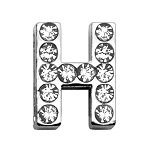 3/4" (18mm) Clear Letter Sliding Charms H 3/4 (18mm)