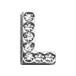 3/4" (18mm) Clear Letter Sliding Charms L 3/4 (18mm)