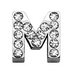3/4" (18mm) Clear Letter Sliding Charms M 3/4 (18mm)