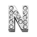 3/4" (18mm) Clear Letter Sliding Charms N 3/4 (18mm)