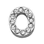 3/4" (18mm) Clear Letter Sliding Charms O 3/4 (18mm)