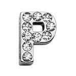 3/4" (18mm) Clear Letter Sliding Charms P 3/4 (18mm)