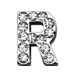 3/4" (18mm) Clear Letter Sliding Charms R 3/4 (18mm)