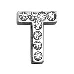 3/4" (18mm) Clear Letter Sliding Charms T 3/4 (18mm)