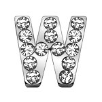 3/4" (18mm) Clear Letter Sliding Charms W 3/4 (18mm)
