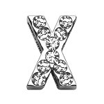 3/4" (18mm) Clear Letter Sliding Charms X 3/4 (18mm)