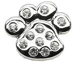 3/4" Slider Paw Charm Clear 3/4'' (18mm)