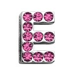 3/4" (18mm) Pink Letter Sliding Charms E 3/4 (18mm)
