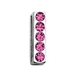 3/4" (18mm) Pink Letter Sliding Charms I 3/4 (18mm)
