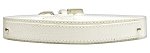 18mm  Two Tier Faux Croc Collar White Large