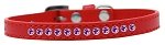 Purple Crystal Size 10 Red Puppy Collar