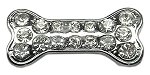 3/8" Slider Bone Charm Clear 3/8"