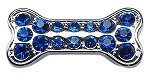 3/8" Slider Bone Charm Dark Blue 3/8"