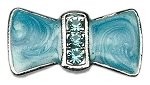 3/8" Enamel Bow Charm Turquoise 3/8" (10mm)