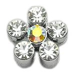 3/8" Slider Flower Charm Clear 3/8