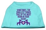 Smallest Things Screen Print Dog Shirt Aqua Lg (14)