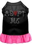 Adopt Me Rhinestone Dress Black with Bright Pink Med (12)