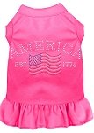 Classic America Rhinestone Dress Bright Pink 4X (22)