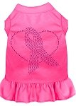 Pink Ribbon Rhinestone Dress Bright Pink 4X (22)