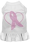 Pink Ribbon Rhinestone Dress White 4X (22)